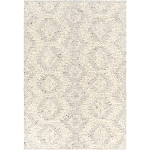 BoutiqueRugs Jagupit Bohemian, Transitional Area Rug - Cream, Light Slate, Dark Red - 2' x 3'