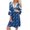 Multicolor, variant on DailyTrove Women's Floral Print V-Neck Midi Dress, Short Sleeve, Casual Garden & Brunch Wear, Lightweight Cotton Blend, Contrast Trim