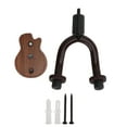 thumbnail image 1 of Accesorios para guitarra, colgador de pared para guitarra, gancho para guitarra negro, colgador de montaje en pared para guitarra de nogal negro, funcionalidad de alta precisión, 1 of 8