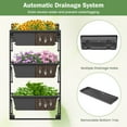 thumbnail image 4 of Laicejoy 3-Tier Vertical Hanging Planter, Garden Wall-mounted Self-watering Planter with 3 Pots, Adjustable Hooks, Auto Drainage, 4 of 8