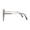 thumbnail image 4 of Metal Stud Brow Line Flat Top Rimless Shield Racer Sunglasses Gold Smoke, 4 of 4
