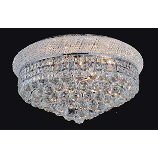CWI Lighting Empire 13 Light Flush Mount With Chrome Finish