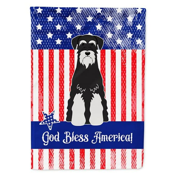 Carolines Treasures BB3028CHF Patriotic USA Standard Schnauzer Salt & Pepper Flag Canvas House Size