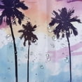thumbnail image 5 of Orinice  Tropical Shower Curtain, Coconut Palm Tree Silhouettes Summer Holiday Watercolors Picture, Cloth Fabric Bathroom Decor Set with Hooks,  36x72, 5 of 7