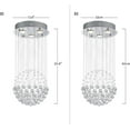 thumbnail image 6 of Modern Crystal Round Raindrop Chandelier Lighting Flush Mount LED Ceiling Light Fixture Pendant Lamp for Diningroom Bathroom Bedroom 3 GU10 Bulbs Required 12.6 in Wide 25.6 inch High, 6 of 6