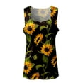 thumbnail image 4 of Patlollav Women Casual Print Square Collar Sleeveless Tops Shirt, 4 of 6