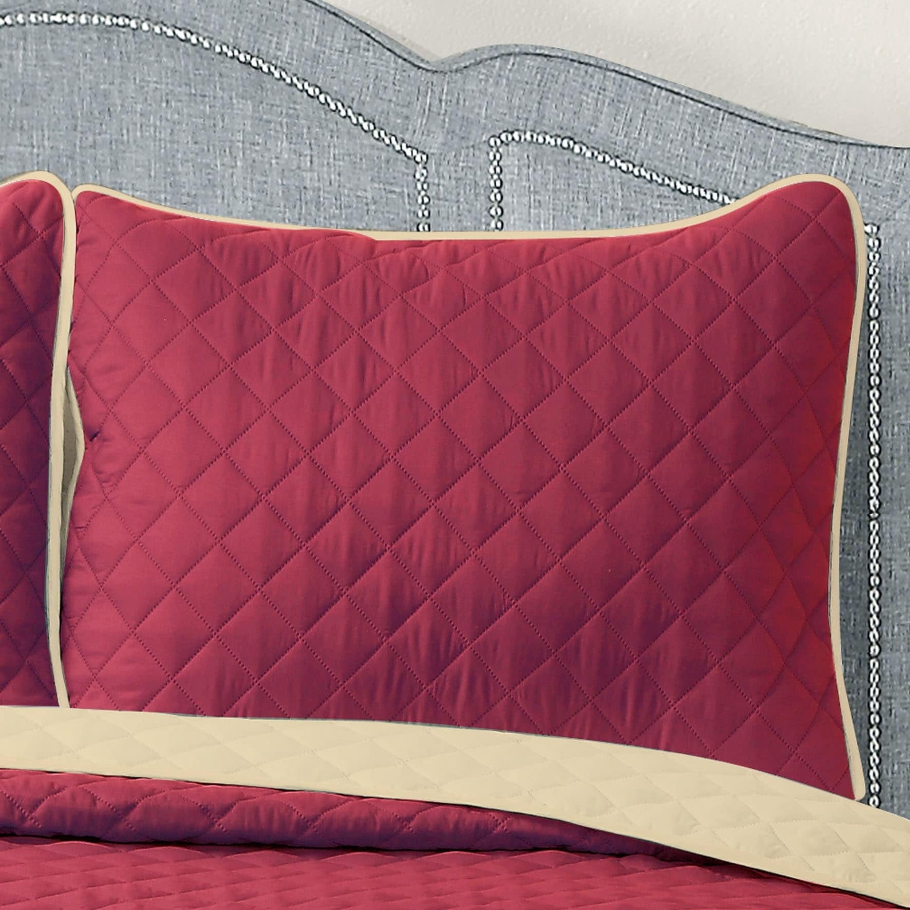 Harper Lane Reversible University Pride 3-piece Quilt Set Twin XL Red/Gray