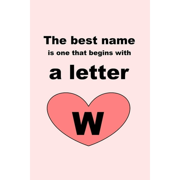 The best name is one that begins with a letter W (Paperback)