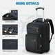 thumbnail image 3 of Rolling Backpack Ponhog para portátil de 17 pulgadas con ruedas, color negro, 3 of 7