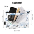 thumbnail image 6 of 2 Pack Flip Folders with Clear PVC Window Binder Pouches 3-Ring Binder Organizer for Office & Home Marine Organisms, 6 of 6