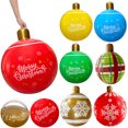 thumbnail image 3 of Bola navideña inflable de PVC de 24 pulgadas, decoraciones navideñas para exteriores, adornos navideños de Año Nuevo, bolas de decoración navideña, 3 of 5