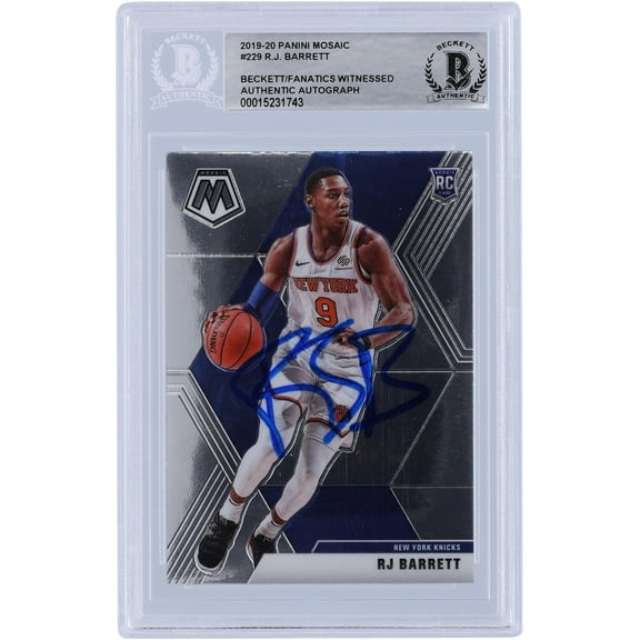 RJ Barrett New York Knicks Autographed 2019-20 Panini Mosaic #229 Beckett Fanatics Witnessed Authenticated Rookie Card - Fanatics Authentic Certified