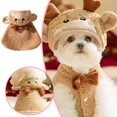 thumbnail image 3 of Holiday Warm Reindeer Design Capes Soft Cat for Birthdays Dance Parties and Winter Festivals, 3 of 5