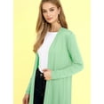 thumbnail image 4 of Made by Johnny Women's Casual Long Open Front Drape Lightweight Duster High Low Hem Maxi Long Sleeve Cardigan S MINT, 4 of 6