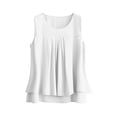 thumbnail image 3 of yillto Women Plus Size Dressy Tank Sleeveless Office Tops Casual Business Work Crewneck Pleated Shirts, 3 of 7