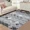 Gray, variant on Hasoo Area Rug 8' x 10' Washable Moro Style Rugs for Living Room Non-Slip Accent Carpet Brown