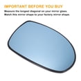 thumbnail image 3 of Reemplazo de vidrio de espejo retrovisor del lado derecho del pasajero, vidrio calefaccionado azul con respaldo, adecuado para Citroen C5, 3 of 6