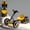 Yellow, variant on Electric Motorcycle for Big Kids , 160W Motor Kids Ride-On Toy, 10mph Mini Electric Motorcycle, 6–8 Miles Range, 12" Pneumatic Tires, Battery Powered Kids Motorcycle Toy
