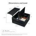 thumbnail image 3 of Mopio Blake Lift Top Coffee Table with Storage, Square Wood Coffee Table, Coffee Table with Easy Lifting Top, Modern Farmhouse Wood Center Table for Living Room, Chamfered Edge & Soft Closing (Black, 3 of 10