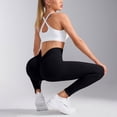 thumbnail image 4 of Hessimy Yoga Leggings - High Waisted Buttery Soft Womens Workout Lounge Pants(Black,S), 4 of 4