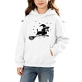thumbnail image 2 of BaoFuBaoMei Hoodie for Boys Girls Pullover Halloween Ghost Long Cuffed Sleeve Sweatshirt Tops with Pockets Fleece Lined Loose Hooded Fall Clothing for Daily Wear School Party Classroom Celebration, 2 of 8