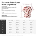 thumbnail image 5 of Balery Abstract Red Polka Dot Camisa Casual de Manga Corta con Botones para Hombre, Texturizada, Estilo Cubano, para Playa, Verano-XX-Large, 5 of 5