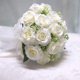 thumbnail image 3 of Nvzi Ramos de novia para novia, Ramos rosas para novia, Ramo de flores artificiales para boda, Ramos de dama de honor con cinta de seda, Día de San Valentín, 3 of 5