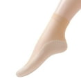 thumbnail image 5 of JDEFEG Cushion Socks Women 5 Pairs Women's Solid Patterned Cotton Bottom Non Slip Socks Breathable Socks Mid Socks Womens Work Socks Cotton Beige, 5 of 7