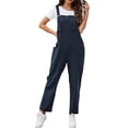 thumbnail image 3 of Coduop Women Sleeveless Bodysuit Jumpsuit Adjustable Strap Linen Overalls Bib Long Playsuit, 3 of 5