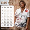 thumbnail image 4 of FOR U DESIGNS Cherry Blossom Mountain Sun Print Couples Matching Clothes Linen-Like Men's Button Down Shirt and Women's Sleeveless Sundress with Pockets for Party, 4 of 7