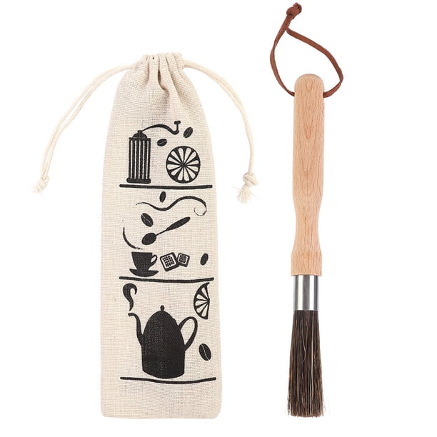 Cepillo de limpieza de polvo para molinillo de café con mango de madera Accesorios para cepillos de cafetera