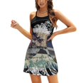 thumbnail image 1 of The Great Wave Color Glitch Sweetheart Knot Flared Dress Fashion Design Large Size Loose Dress Threshold Inverted Tumblr, 1 of 5