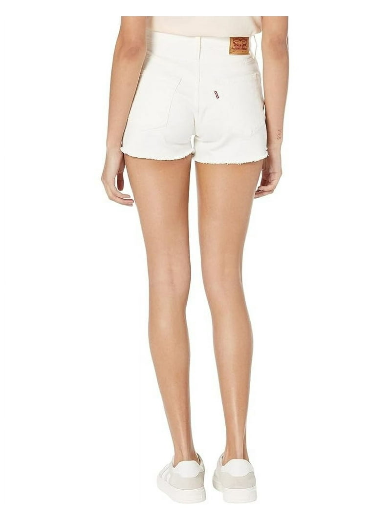 Levi's Women's 501 Original High Rise Denim Shorts White 30