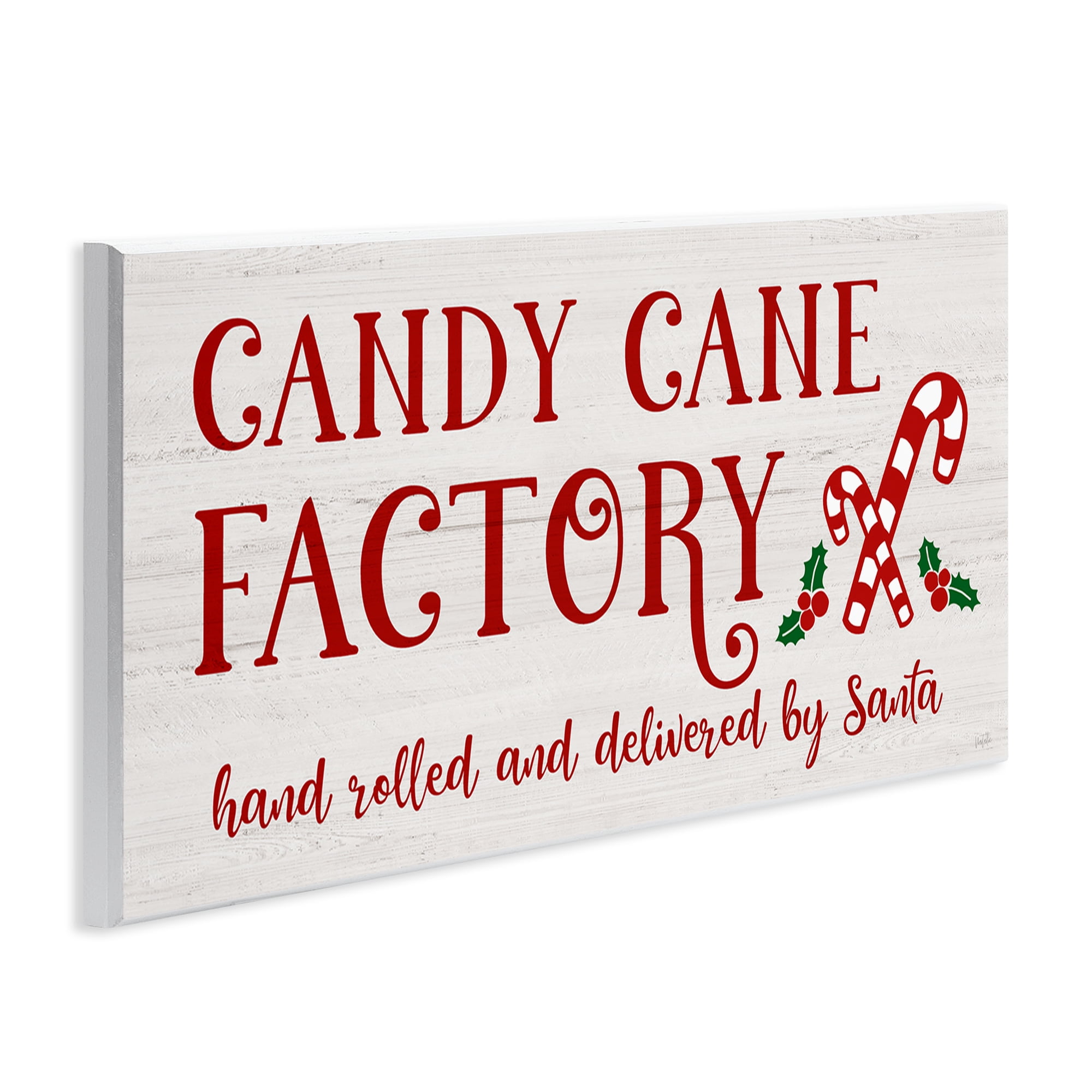 Stupell Industries Candy Cane Factory Holiday Painting Unframed Art Prints Wall Art, 17 x 7
