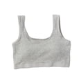 thumbnail image 2 of Girls Training Bras Wirefree First Bra for Tweens Age 8-14 | 100% Cotton Soft Comfort Bra | Seamless Ribbed Crop Top | Heather Gray,Size 11-12T, 2 of 5