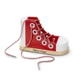 thumbnail image 1 of Zapatilla educativa Melissa & Doug Deluxe con cordones de madera, 1 of 9