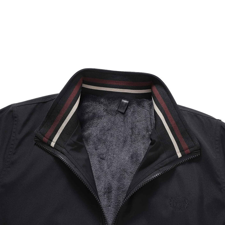 HSMQHJWE Men’S Jacket Foundry Big And Tall Jacket Men Casual Long Sleeve  Autumn Winter Stand Neck Top Blouse Coat Jacket With Pockets Mens Light