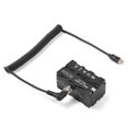 thumbnail image 5 of Dummy Type-C To Double-Sided NP-F550/570/770/970 Dummy Battery Power Adapter With 5-12V Type-C Output Flexible Spring Cable For Field Monitor LED Light Wireless Video Transmission, 5 of 6