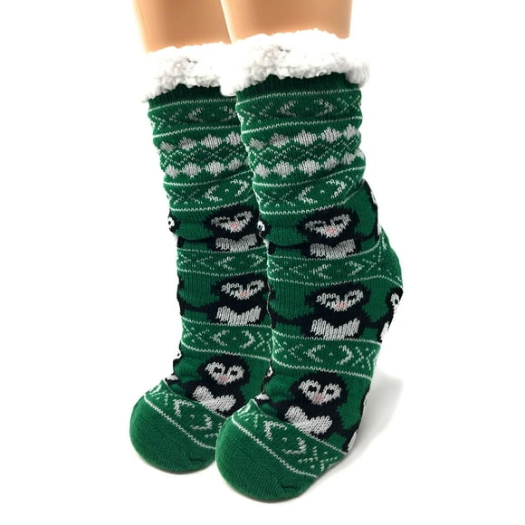Oooh Yeah Chaussettes Antidérapantes pour Femmes, Chaussettes d'Hiver Douces et Chaudes, Chaussettes de Noël Amusantes et Moelleuses