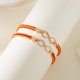 thumbnail image 4 of Juego de 2 Pulsera Suerte Infinita Ajustable Abertura Accesorios de Moda de Alta Gama para Mujer Chica, 4 of 7