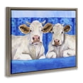thumbnail image 2 of Stupell Industries Rustic Lodge White Cows on Blue Sofa Brown Floating Frame Canvas Art, 31 x 25, by George Dyachenko, 2 of 8