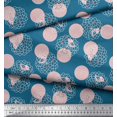 thumbnail image 3 of Soimoi Poly Crepe Fabric Dot,Bird & Fish Kids Print Fabric by The Yard 52 Inch Wide, 3 of 3