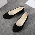 thumbnail image 4 of Women's Ballet Shoes Comfortable Slip on Round Toe Flat Casual Shoes for Walking, Driving, Dressy Black 9, 4 of 7