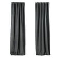 thumbnail image 5 of 3S Brother's Solid Luxury Matte Velvet Soft Curtains Set of 2 Panels Hanging Back Tap & Rod Pocket Home Décor Bedroom Kitchen Office Windows Room Darkering ( Grey-52"x95"), 5 of 6