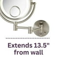 thumbnail image 5 of Jerdon 8.5 inch Round Wall Mount Lighted Mirror, 7X-1X Magnification w/15X Spot, Nickel Finish-Model HL8515N, 5 of 9
