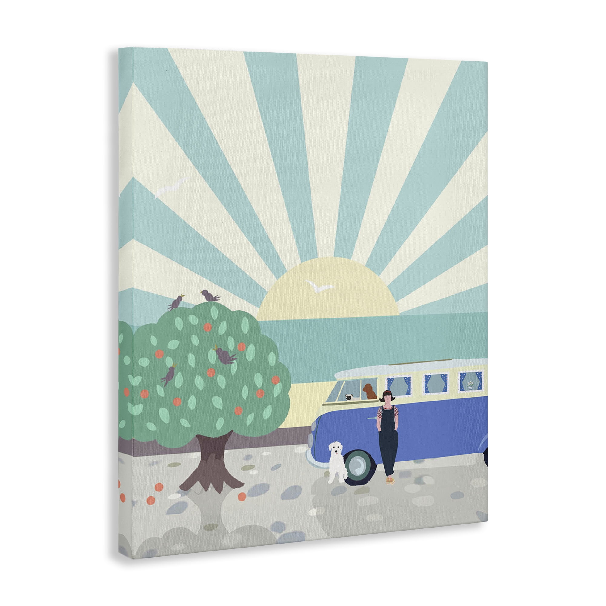 Stupell Industries Road Trip Stop Nautical & Beach Painting Wrapped Canvas Art Print Wall Art, 24 x 30