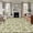 Green, variant on Light Blue Floral Area Rug 6x9 FT, Non Slip Living Room Throw Carpet, Rustic Vintage Flowers Botanical Spring Washable Soft Large Floor Carpet Non-Shedding Rug for Bedroom Dining Room Play Room