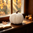 thumbnail image 3 of Mini Pumpkins Artificial Fall Pumpkin, Creamy Farmhouse Decor for Table Centerpiece Mantel Shelf, Indoor Halloween Decorations for Thanksgiving Home Displays(1 PC), 3 of 5