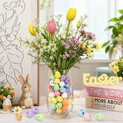Bfogop 100 Pcs Decorative Easter Eggs Easter Mini Eggs Pastel Easter Eggs Plastic Speckled Eggs Easter Bird Eggs for Basket Fillers Spring Party Favors Home Centerpiece Decor