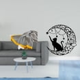 thumbnail image 2 of Manta Tejida Con Forma De Gato, Arte De Pared De Metal A Rayas, Decoración Suave Y Cálida De Estilo Rústico Para Dormitorio, Sofá, Cama, Silla, Escultura De Luna Negra, Regalos Para Amantes, 2 of 8